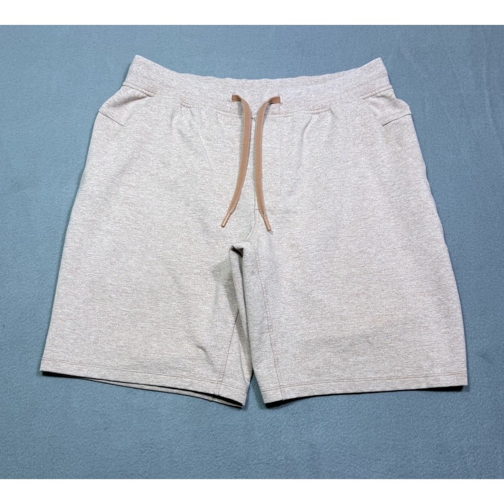 Lululemon City Sweat Shorts Mens L Heathered Seashell Athleisure Normcore USA